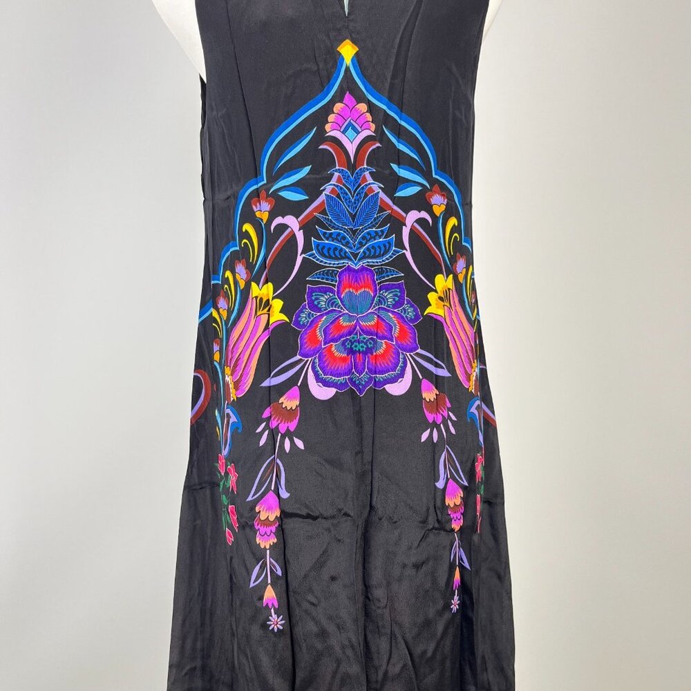 $445 NWT JOHNNY WAS Jade Tatianna Silk Blend Floral Maxi Slip Dress Sz XS - Picture 8 of 13
